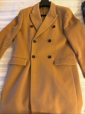 Club Monaco Double-Breasted Pea Coat - Camel Brown